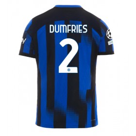 Inter Milan Denzel Dumfries #2 Hemmakläder 2023-24 Kortärmad